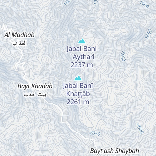 Map of Jabal Banī Khaţţāb
