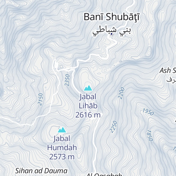 Map of Jabal Lihāb
