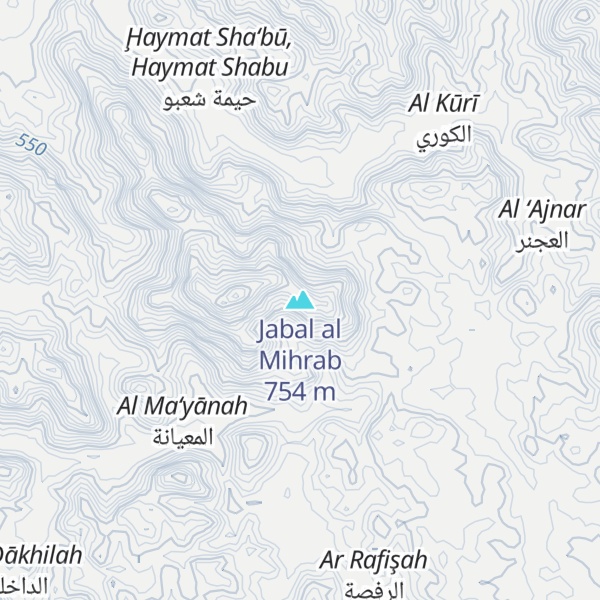 Map of Jabal al Mihrab
