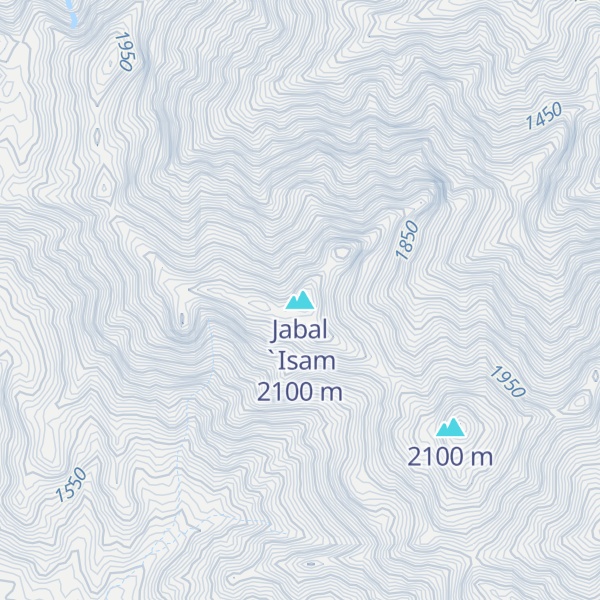 Map of Jabal `Isam