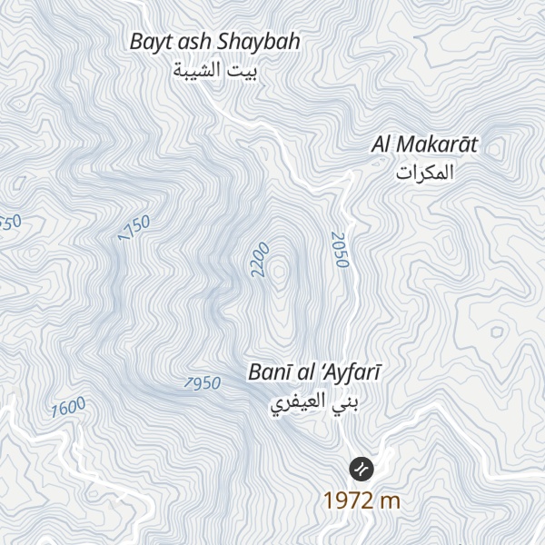 Map of Jabal Tindhar