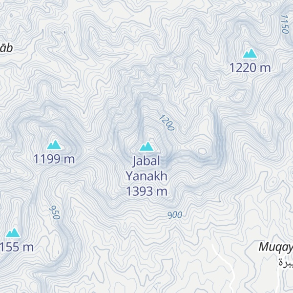 Map of Jabal Yanakh