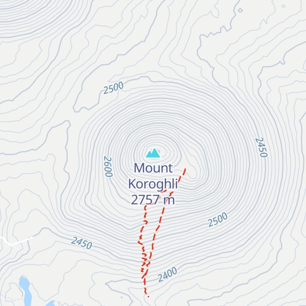 Map of Mount Koroghli