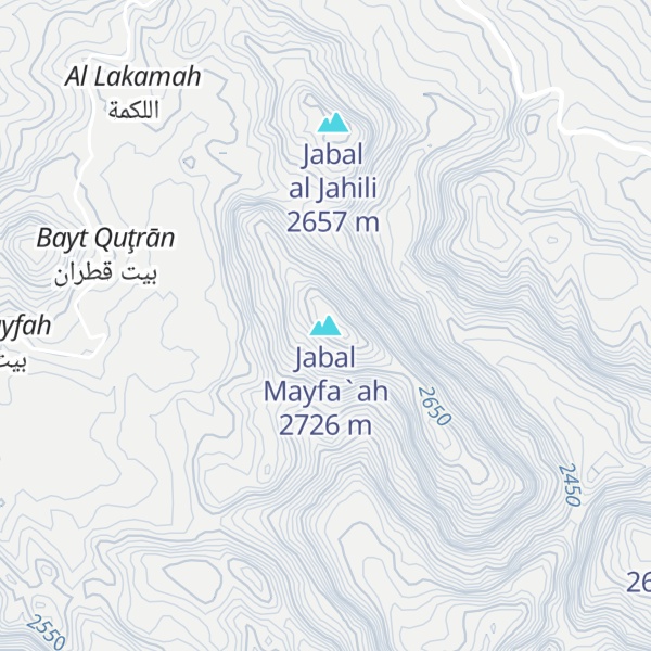 Map of Jabal Mayfa`ah