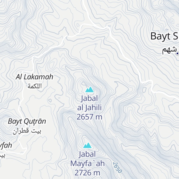 Map of Jabal al Jahili