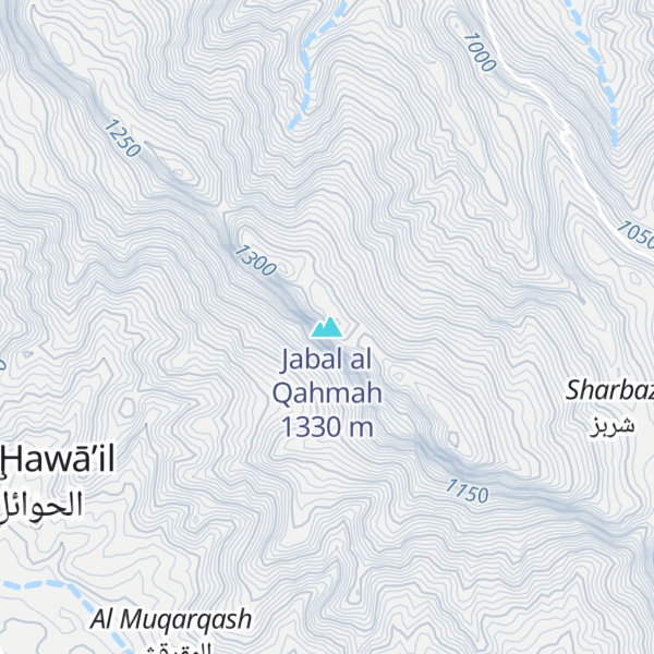 Map of Jabal al Qahmah
