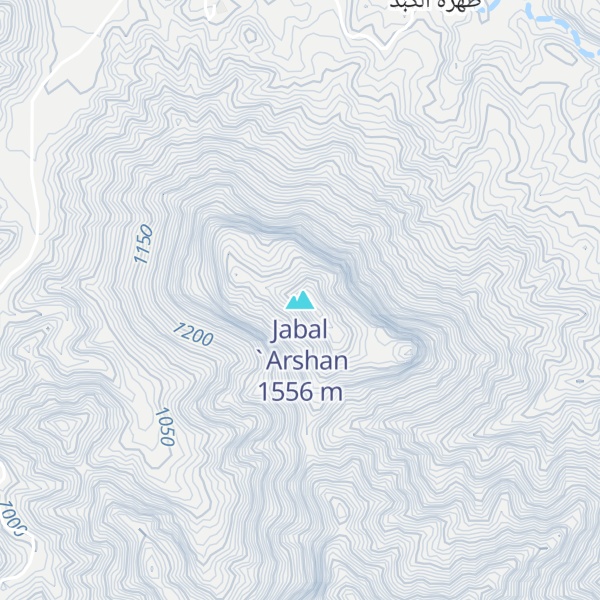 Map of Jabal `Arshan