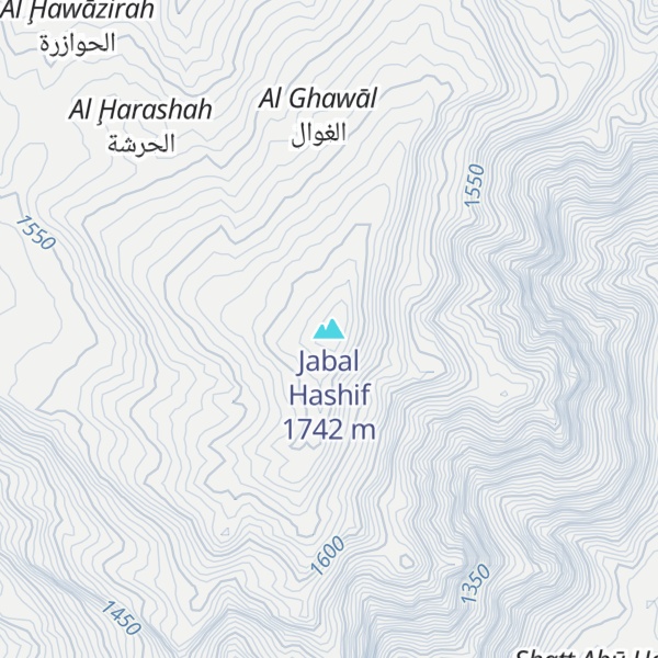 Map of Jabal Hashif
