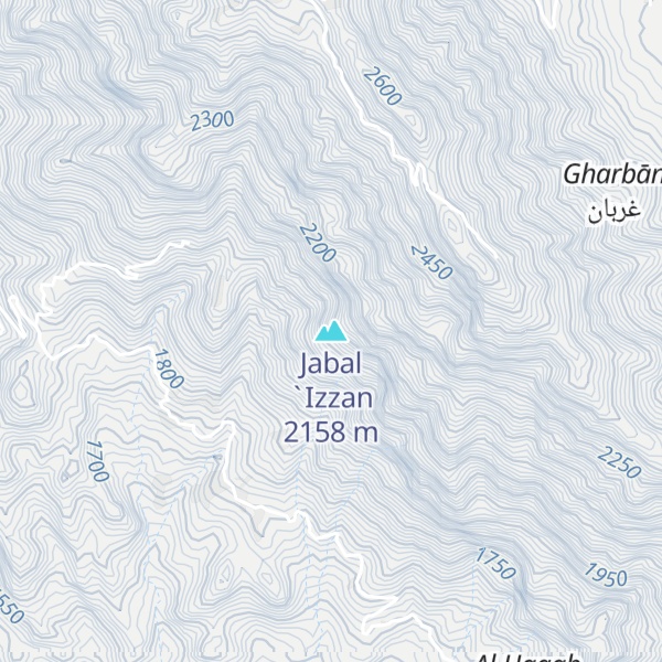 Map of Jabal `Izzan