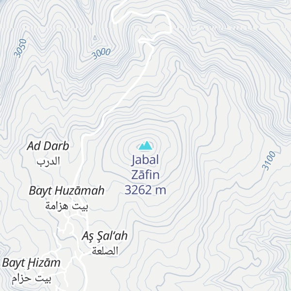 Map of Jabal Zāfin