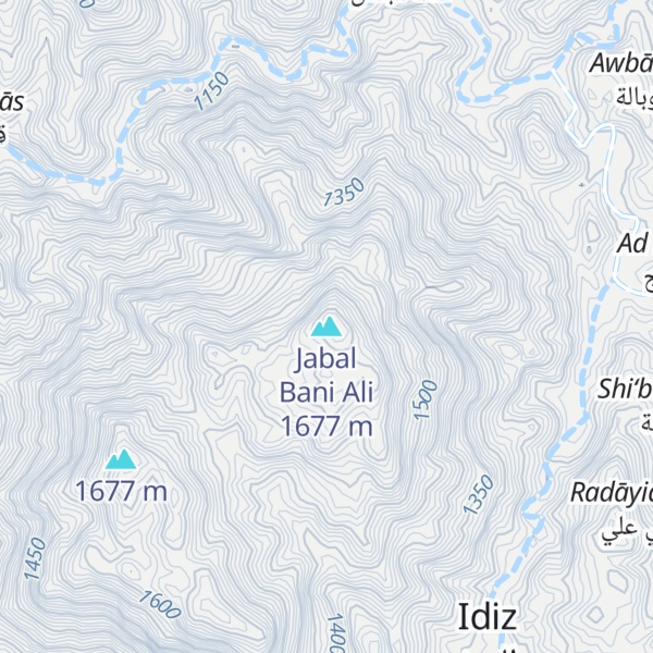 Map of Jabal Bani Ali