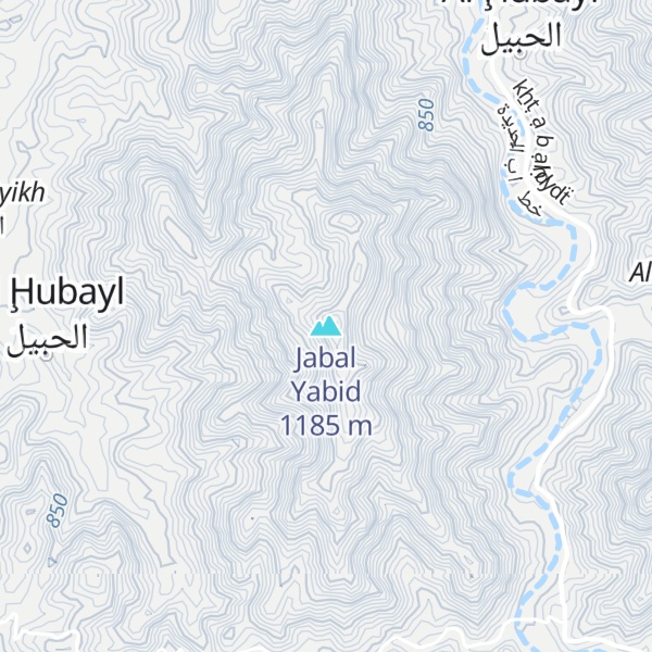 Map of Jabal Yabid