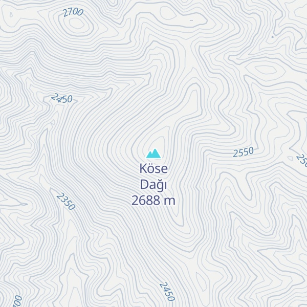 Map of Köse Dağı