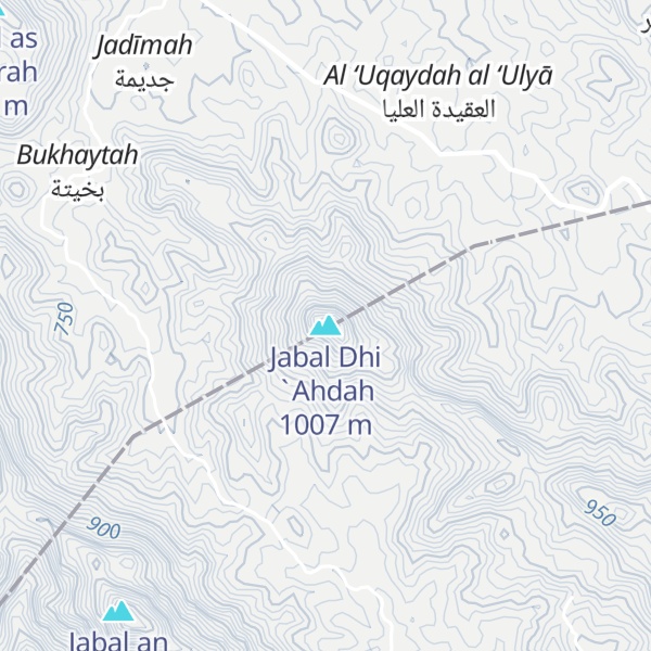 Map of Jabal Dhi `Ahdah