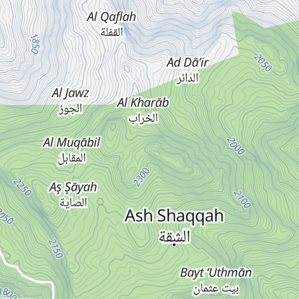 Map of Jabal Bani Hajaj