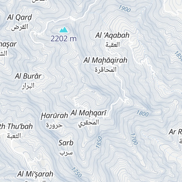 Map of Jabal Kahilah