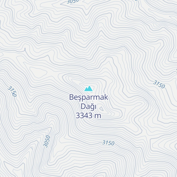 Map of Beşparmak Dağı