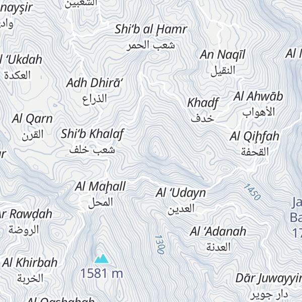 Map of Jabal ath Thulth