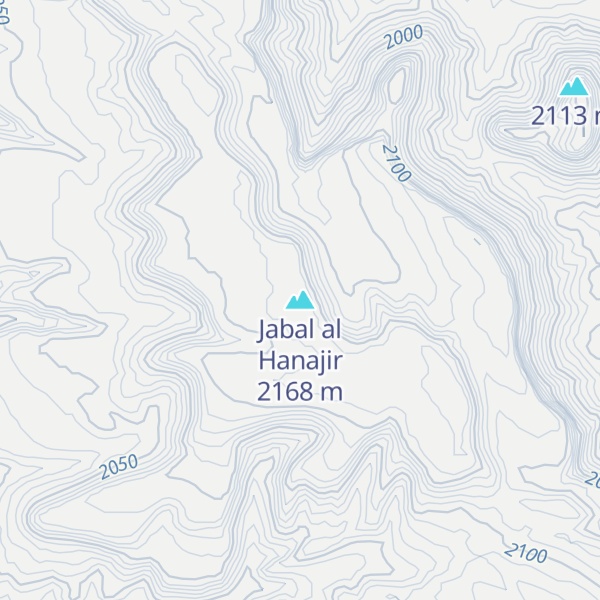 Map of Jabal al Hanajir