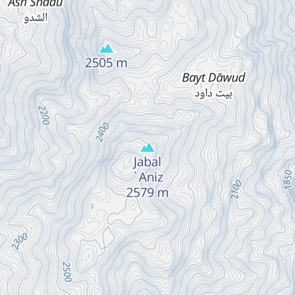 Map of Jabal `Aniz
