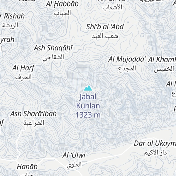 Map of Jabal Kuhlan