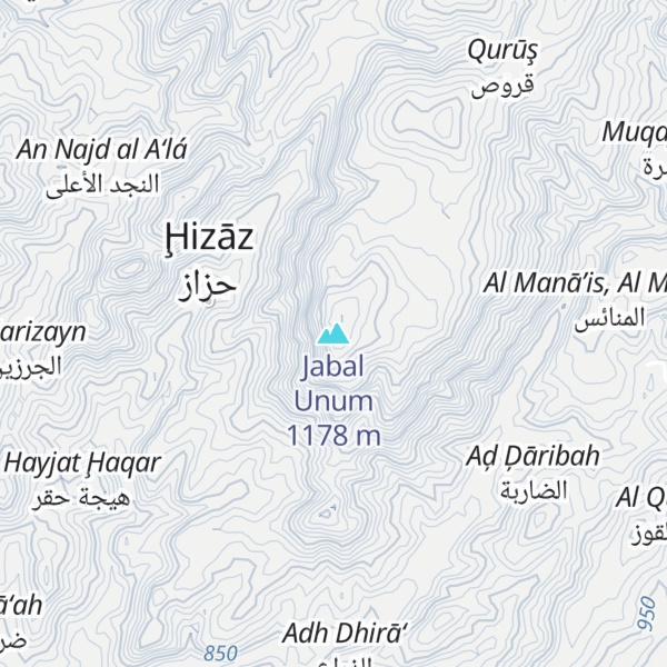 Map of Jabal Unum