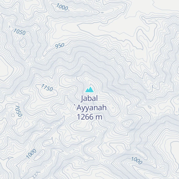 Map of Jabal `Ayyanah