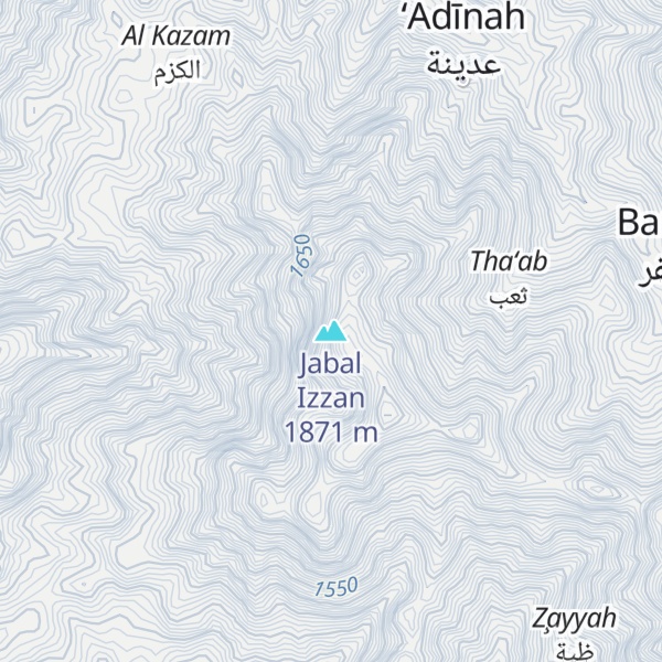 Map of Jabal Izzan