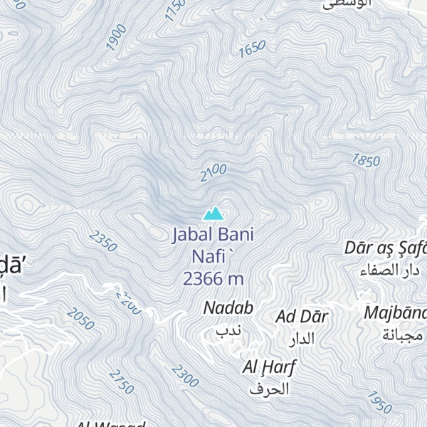 Map of Jabal Bani Nafi`