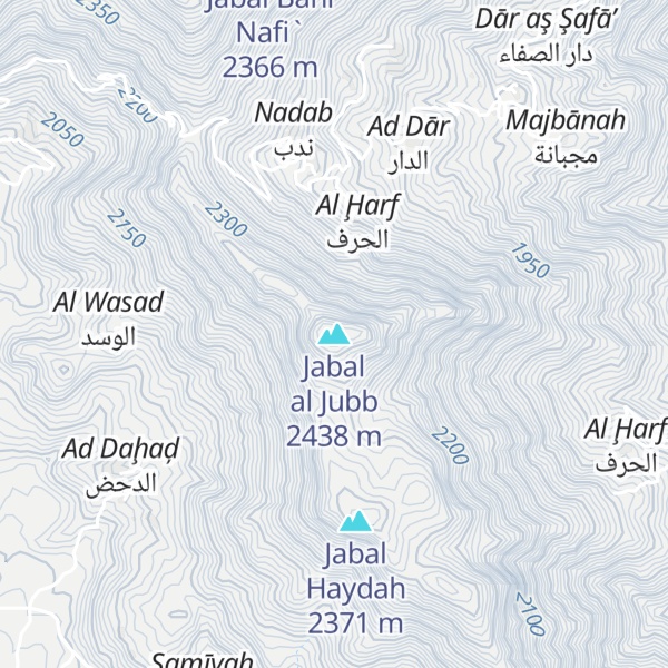 Map of Jabal al Jubb