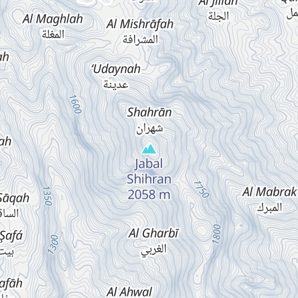 Map of Jabal Shihran