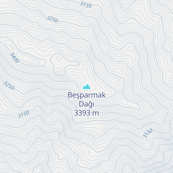Map of Beşparmak Dağı