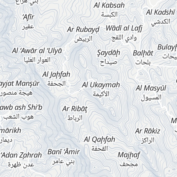 Map of Jabal al Qutay`ah