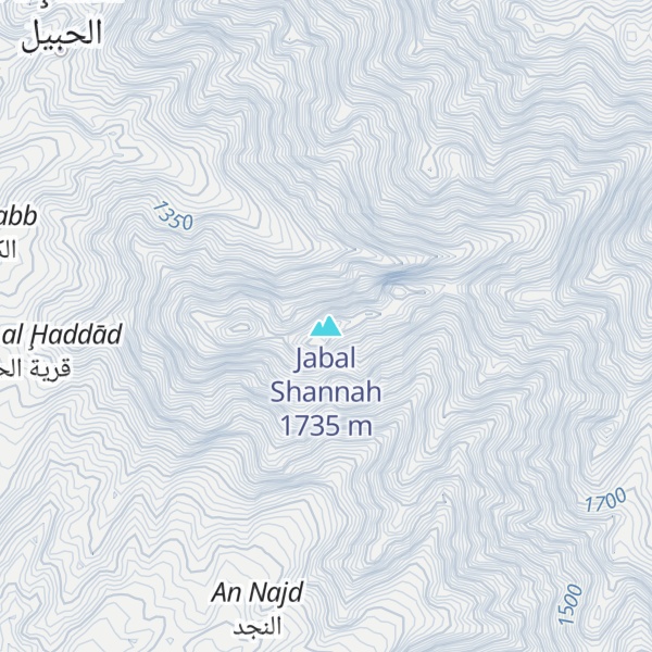 Map of Jabal Shannah