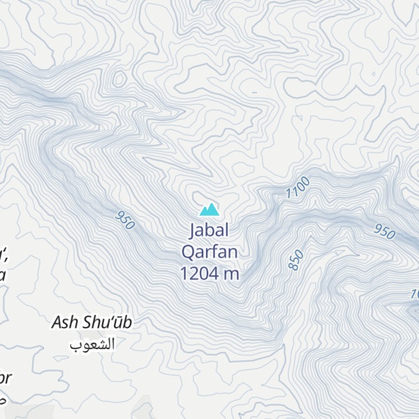 Map of Jabal Qarfan