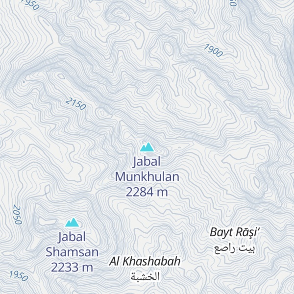 Map of Jabal Munkhulan
