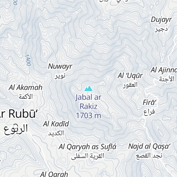 Map of Jabal ar Rakiz