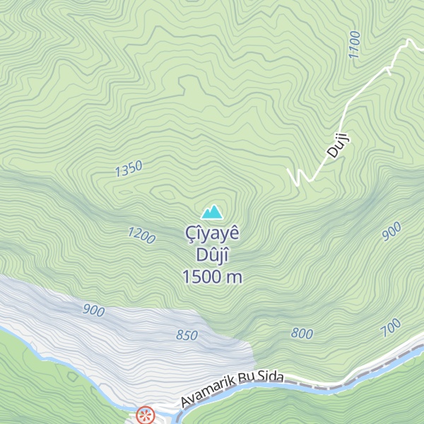 Map of Çîyayê Dûjî