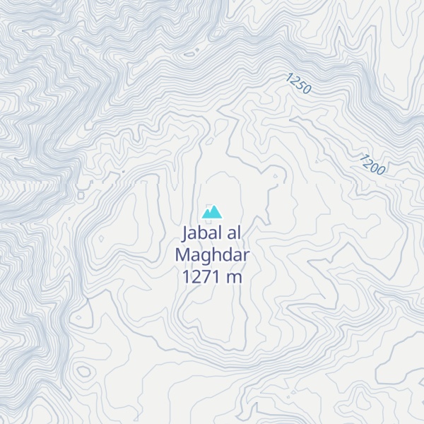Map of Jabal al Maghdar