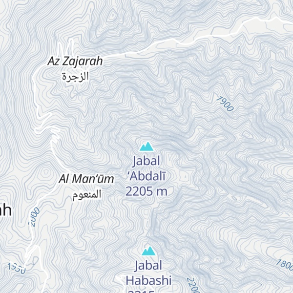 Map of Jabal ‘Abdalī