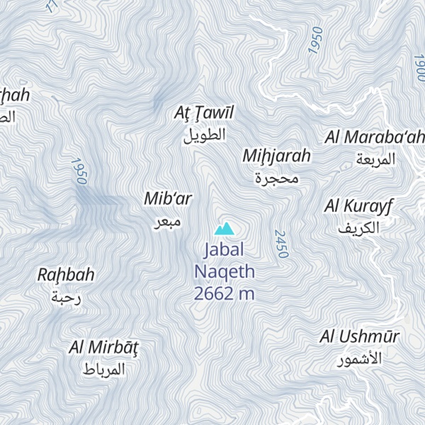 Map of Jabal Bani Rabi`ah
