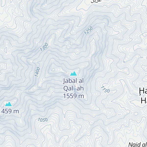 Map of Jabal al Qal`ah