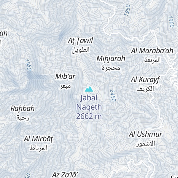 Map of Jabal Naqeth
