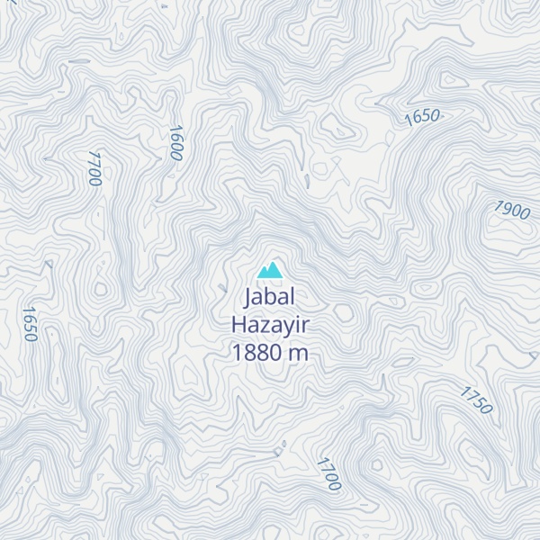 Map of Jabal Hazayir