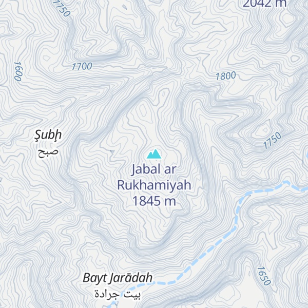 Map of Jabal ar Rukhamiyah