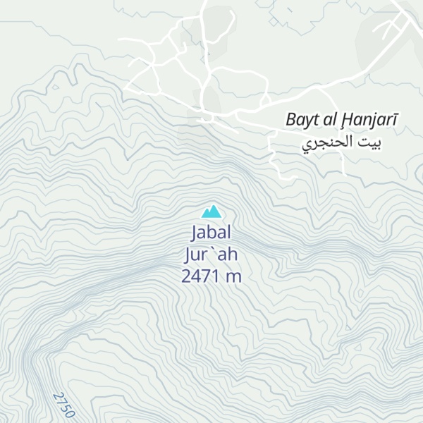 Map of Jabal Jur`ah