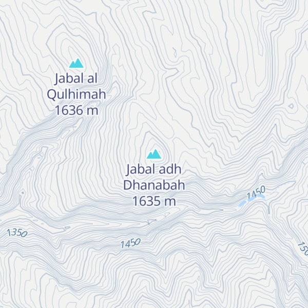 Map of Jabal adh Dhanabah
