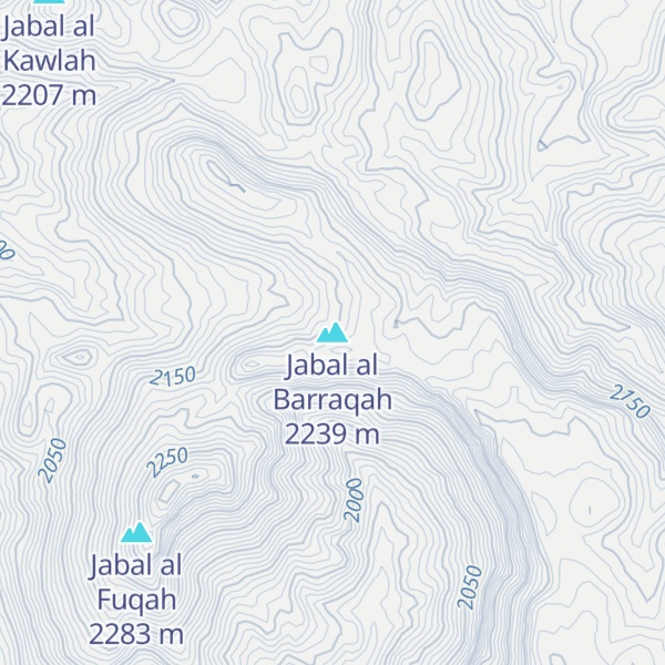 Map of Jabal al Barraqah