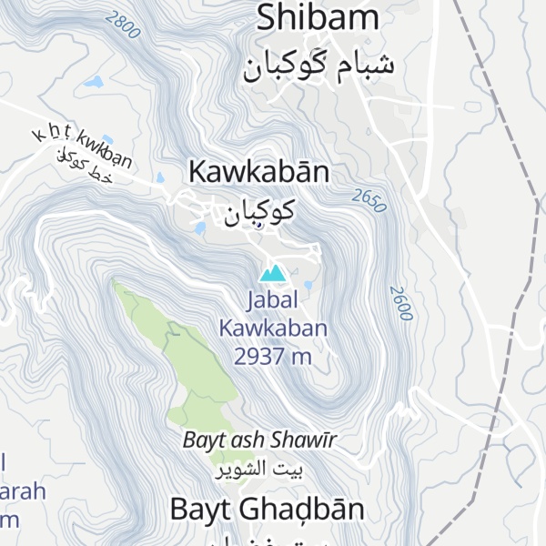 Map of Jabal Kawkaban