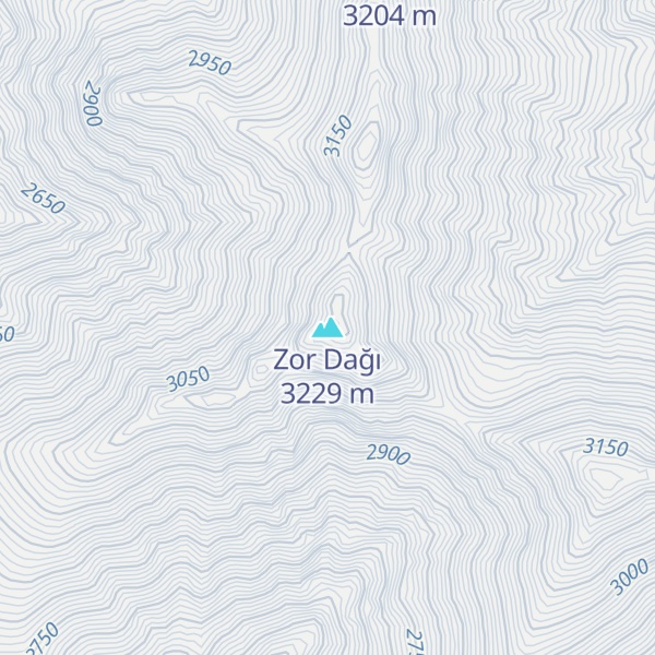 Map of Zor Dağı